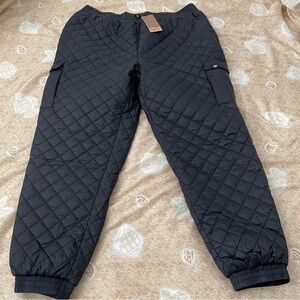 Umbro Women's Diamond Quilted Sweatpant Black Size XXL